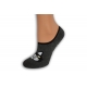 Kabelkové čierne ponožky ako papuče - s mačkou