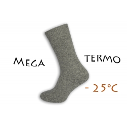 Mega termo vlnené ponožky - sivé