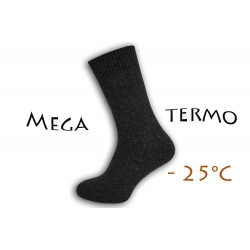Mega termo vlnené ponožky - antracit