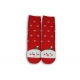 Červené vianočné ponožky so snehuliakom