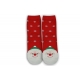 Červené vianočné ponožky s Mikulášom