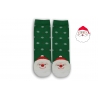 Zelené vianočné ponožky s Mikulášom