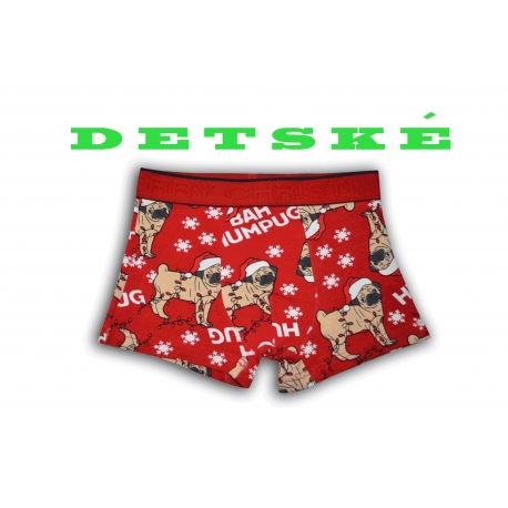 Vianočné boxerky pre chlapcov so psíkom