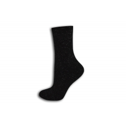 Čierne trblietavé teplé ponožky