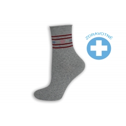 Sivé bodkované zdravotné ponožky