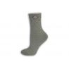 Sivé teplé ponožky bez lemu