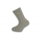 Jednofarebné sivé ponožky s výšivkou