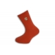 Jednofarebné lososová ponožky s výšivkou