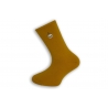 Jednofarebné horčicové ponožky s výšivkou