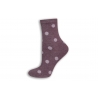 Fialové dámske ponožky s bodkami