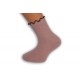 Ružové ponožky s trblietavám lemom