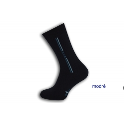 Štýlové modré teplé pánske ponožky. DESIGN.