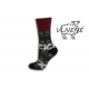Zdravotné vlnené teplé ponožky s jeleňom - čierne