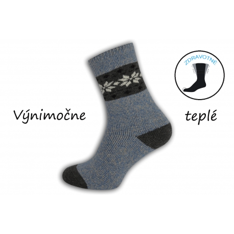 Bledo modré teplé zdravotné ponožky