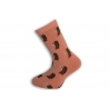 Marhuľové detské ponožky s koníkmi