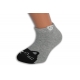 Sivé kotníkové detské ponožky s mačičkou