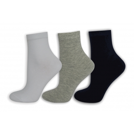 Modré, sivé biele dámske ponožky. 3-páry