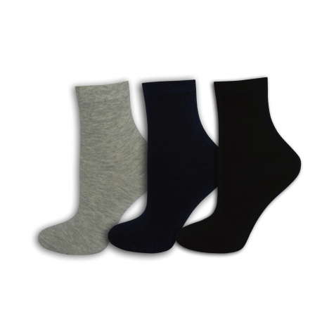 Čierne, sivé modré dámske ponožky. 3-páry