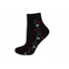 Kvetinové čierne dámske ponožky