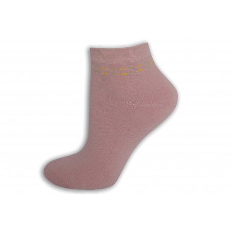 Fialové dámske ponožky so vzorom
