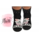 Čierne detské ponožky s mačičkou