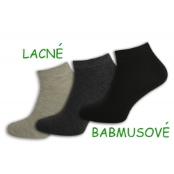 3-páry jednofarebných bambusových ponožiek