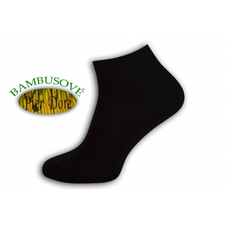 Exkluzívne bambusové nízke čierne ponožky