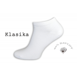 Biele kotníkové pánske ponožky