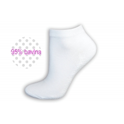 IBA 35-38! 95%-né biele dámske kotníkové ponožky