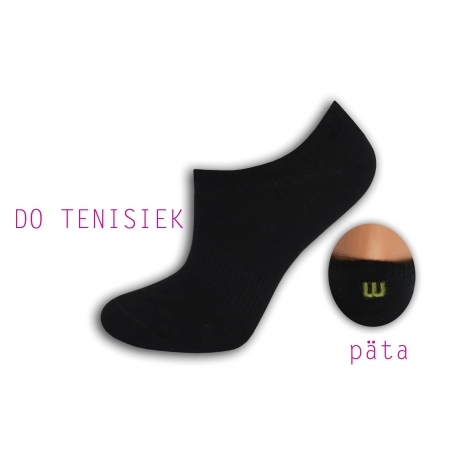 Čierne dámske ponožky do tenisiek