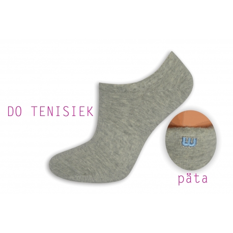 Sivé dámske ponožky do tenisiek