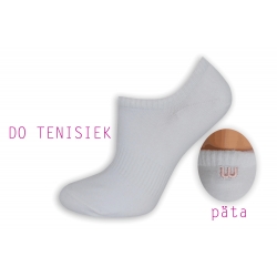 Biele dámske ponožky do tenisiek