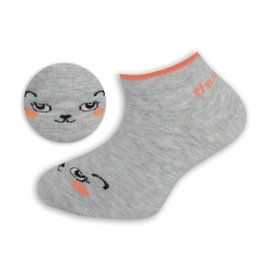 90%-né bavlnené detské ponožky - sivé