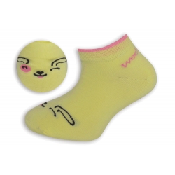 90%-né bavlnené detské ponožky - žlté
