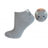 Sivé bambusové ponožky s mačičkou