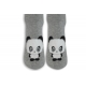 Sivé vysoké ponožky s pandou