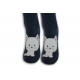 Modré vysoké ponožky s mačičkou