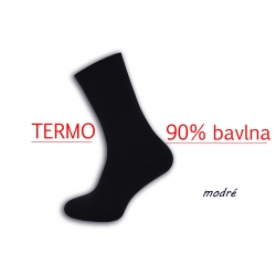 90%-né bavlnené pánske modré teplé ponožky
