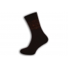 Čokoládové teplé ponožky so vzorom