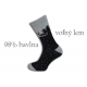 98%-né bavlnené teplé ponožky - čierne