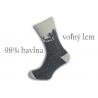 98%-né bavlnené teplé ponožky - sivé