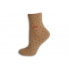 Zdravotné dámske ponožky s bodkami - prírodné