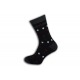 Výnimočné teplé vzorované teplé ponožky - čierne