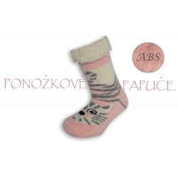 IBA 28-31! Ponožkové papuče s ABS - bl.ružové
