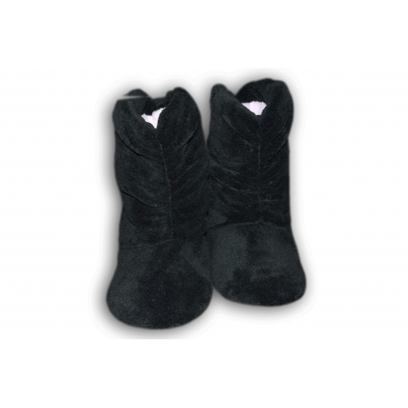 Čierne dámske papuče s uškami
