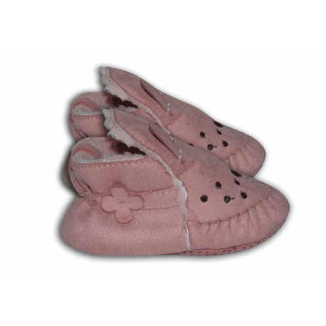 Ružové látkové papuče pre najmenších