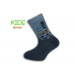 Tm. modré teplé chlapčenské ponožky