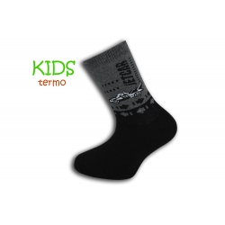 Čierne teplé chlapčenské ponožky