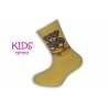 Žlté teplé detské ponožky s mackom