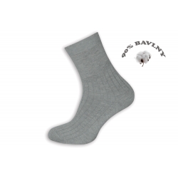 90%-né bavlnené sivé pánske ponožky